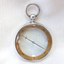 Silver Francis Barker Pebble Lens Compass c.1900
