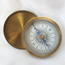 Victorian Brass Box Pocket Compass c.1865
