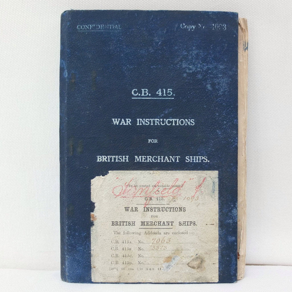 War Instructions for British Merchant Ships (1917) | S.S. Tanfield ...