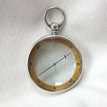 Silver Francis Barker Pebble Lens Compass c.1900