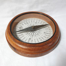 Francis Barker Wooden Desk Compass c.1890 | Compass Library