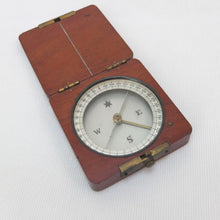 Victorian Wooden Cased Pocket Compass c.1880