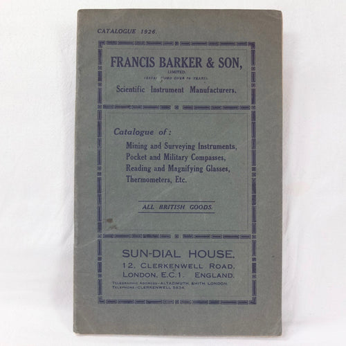 Francis Barker & Son Catalogue (1926)