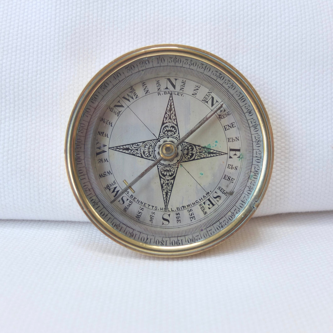 R Library Compass R. Bailey of Birmingham, Pocket Compass c.1890 – Compass Library