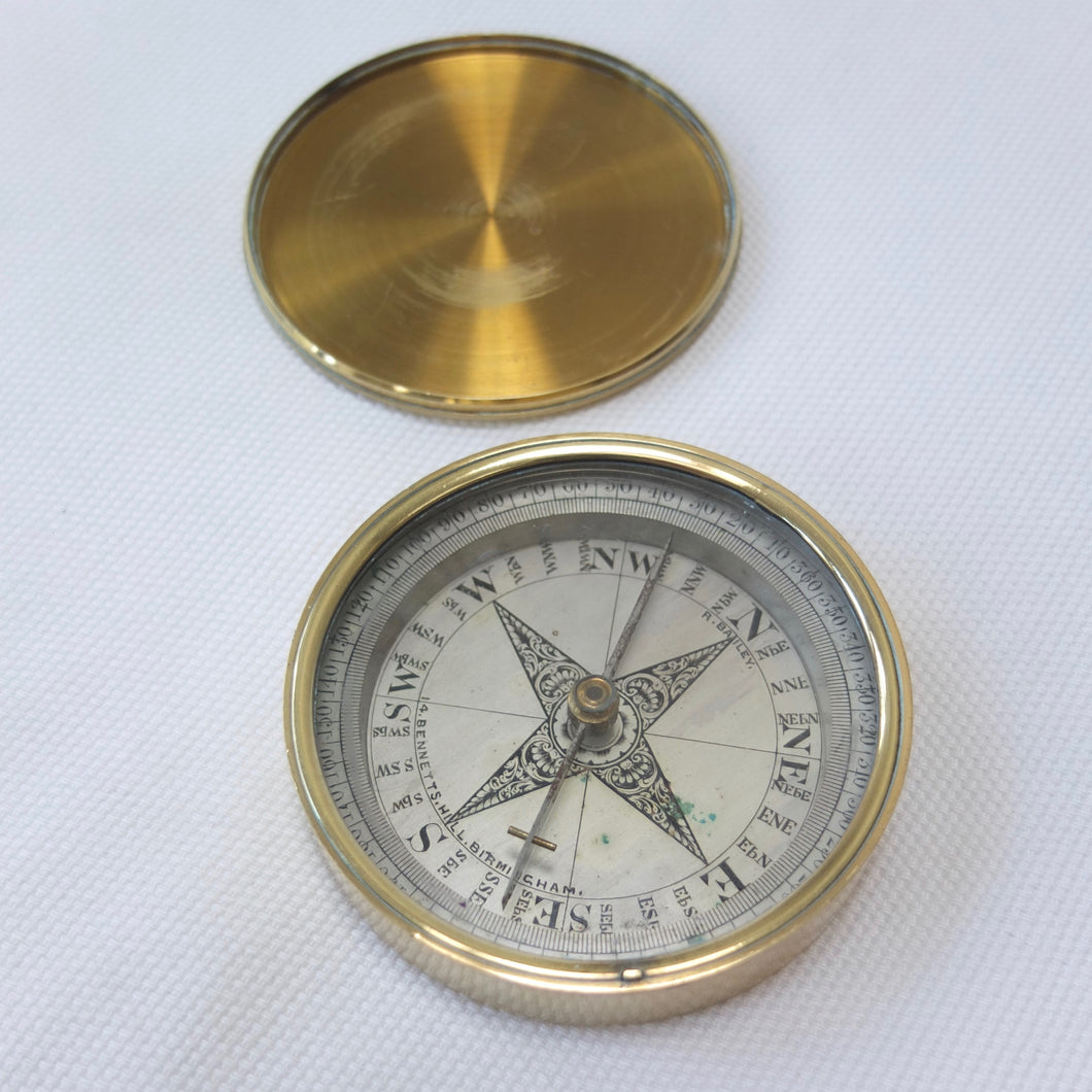 R Library Compass R. Bailey of Birmingham, Pocket Compass c.1890 – Compass Library