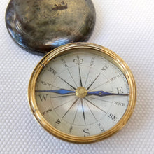 Antique Victorian Brass pocket Compass c.1840
