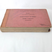 Secret RAF Bomber Command Targets Manual (1939)