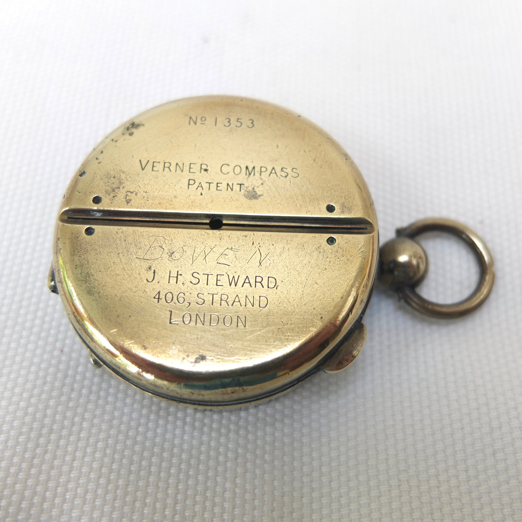 J. H. Steward, London, Verners Patent compass, c.1895