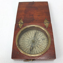 Georgian Mahogany Pocket Compass c.1825