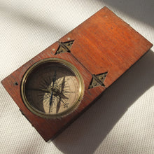 Georgian Wooden Cased English Pocket Compass
