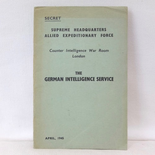 The German Intelligence Service (1945) | SHAEF Handbook