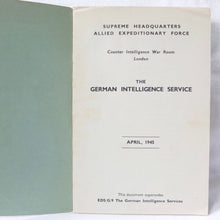 The German Intelligence Service (1945) | SHAEF Handbook