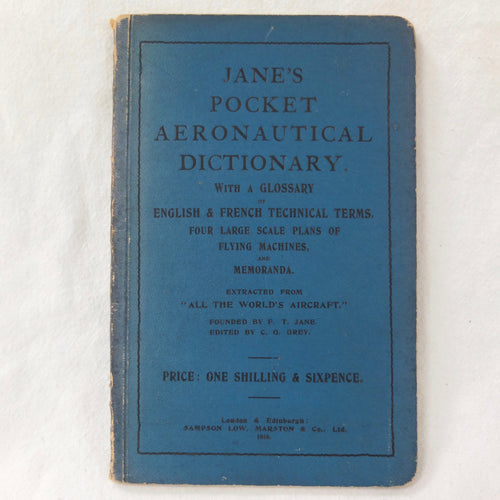 WW1 Jane's Pocket Aeronautical Dictionary | Compass Library