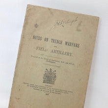 WW1 Trench Warfare Artillery Manual (1916)