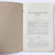 WW1 Trench Warfare Artillery Manual (1916)