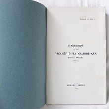 Vickers Rifle Calibre Machine Gun Handbook (1915)