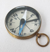Antique Brass Cased Pocket Compass c.1900