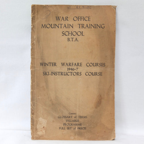 WW2 Mountain Warfare Skiing Manual | War Office (1946)